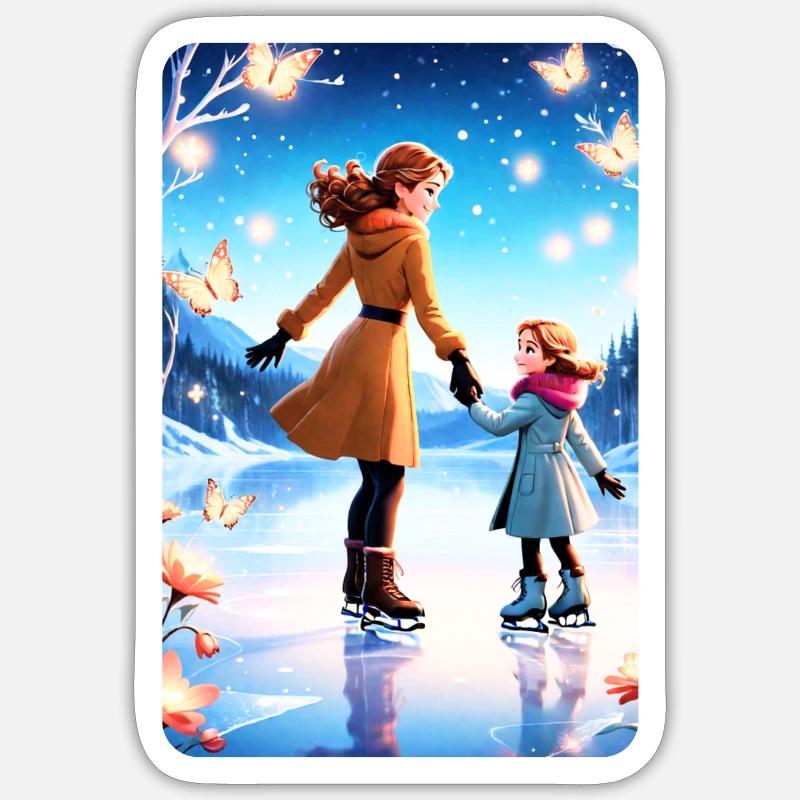 personalisiertes Design-Muttergeschenk Sticker Größe S (10 x 10 cm)