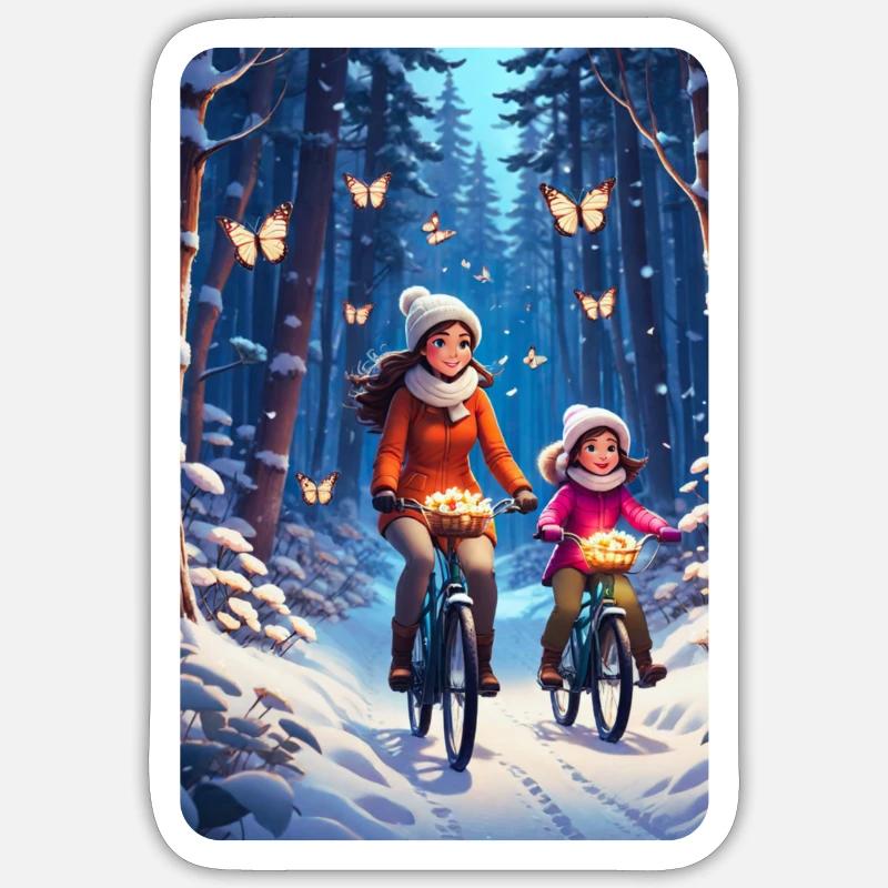 personalisiertes Design-Muttergeschenk - Sticker Größe S (10 x 10 cm) - Mattweiß