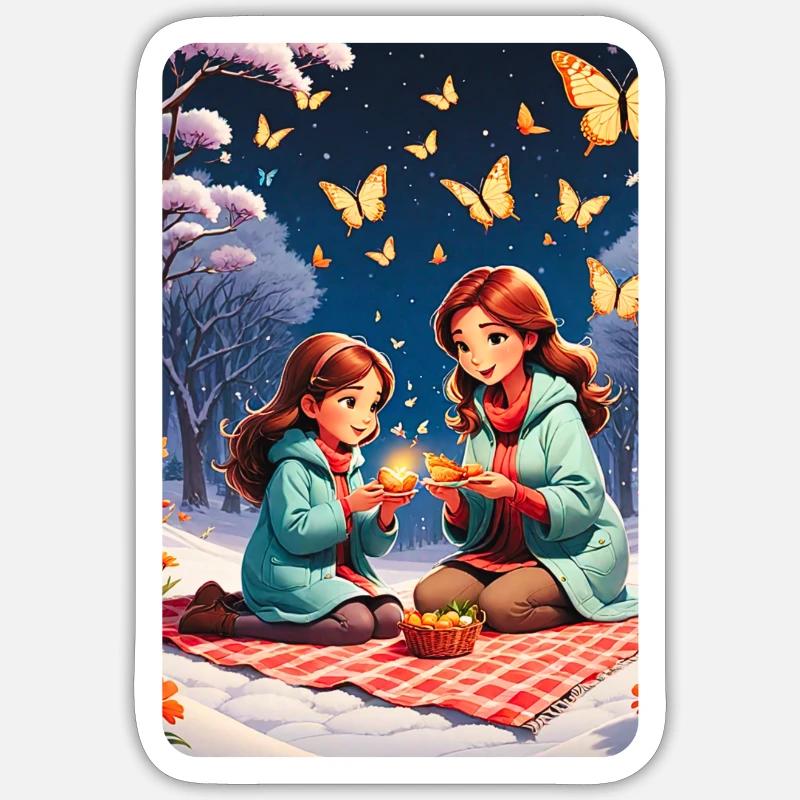 personalisiertes Design-Muttergeschenk Sticker Größe S (10 x 10 cm)