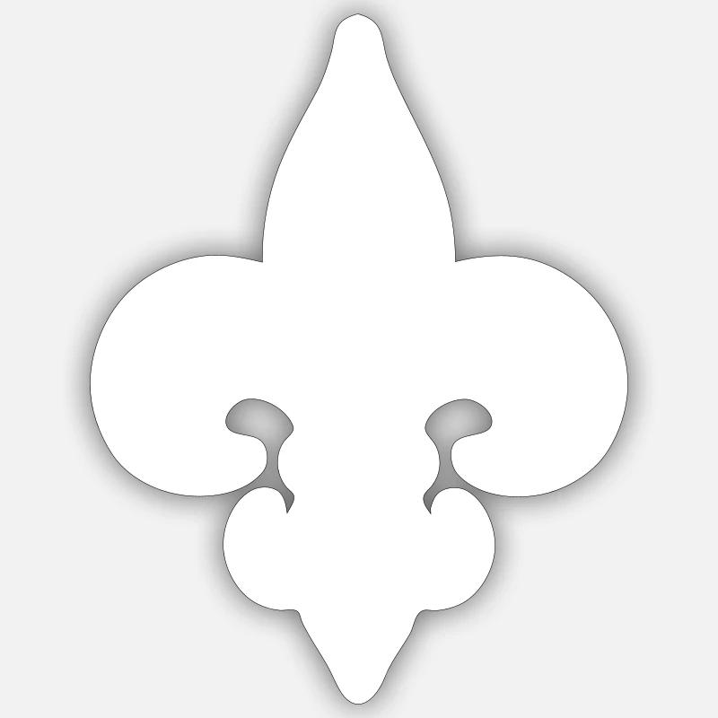 Fleur de Lis Grace - Sticker size S (10 x 10 cm) - white matte