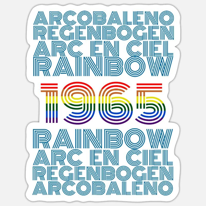 1965 - Sticker taille S (10 x 10 cm) - blanc mat