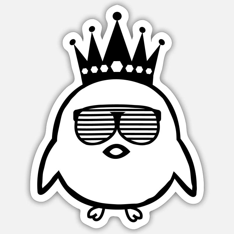 King Chick - Sticker size S (10 x 10 cm) - white matte