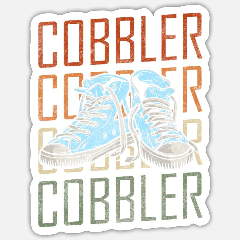 Shoemaker Boots - Sticker size S (10 x 10 cm) - white matte