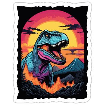 Tyrannosaurus Rex - Sticker Größe S (10 x 10 cm) - Mattweiß - Vorne