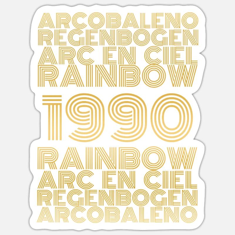 1990 - Sticker size S (10 x 10 cm) - white matte