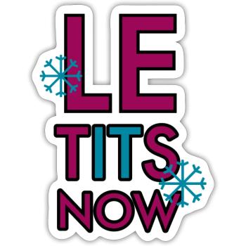 let it snow 2 - Sticker Größe S (10 x 10 cm) - Mattweiß - Vorne