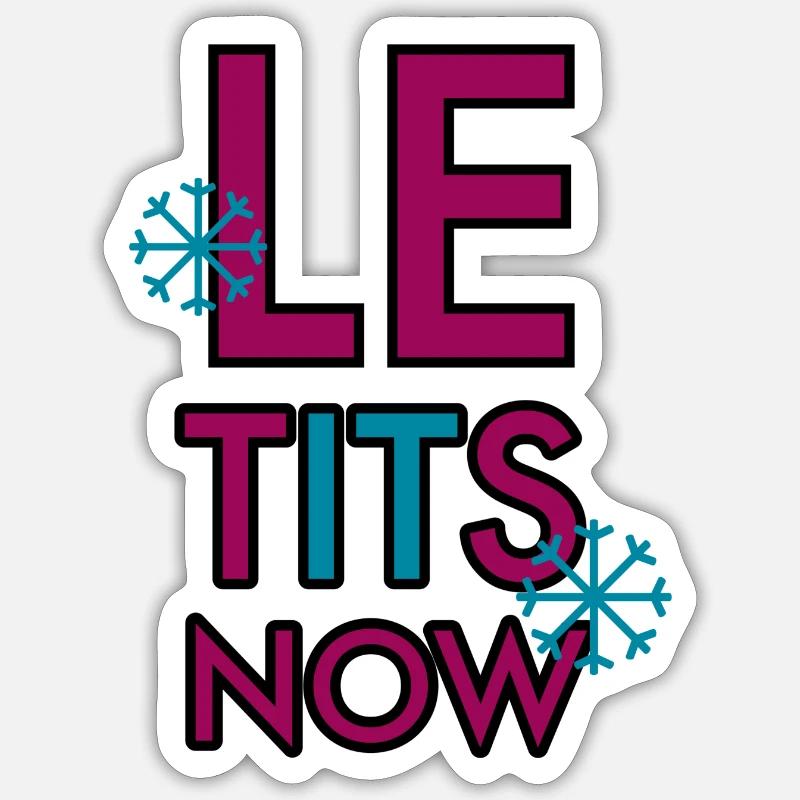 let it snow 2 Sticker Größe S (10 x 10 cm)