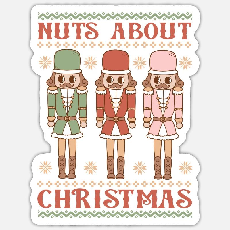 Hässlicher Weihnachtspullover - Sticker Größe S (10 x 10 cm) - Mattweiß