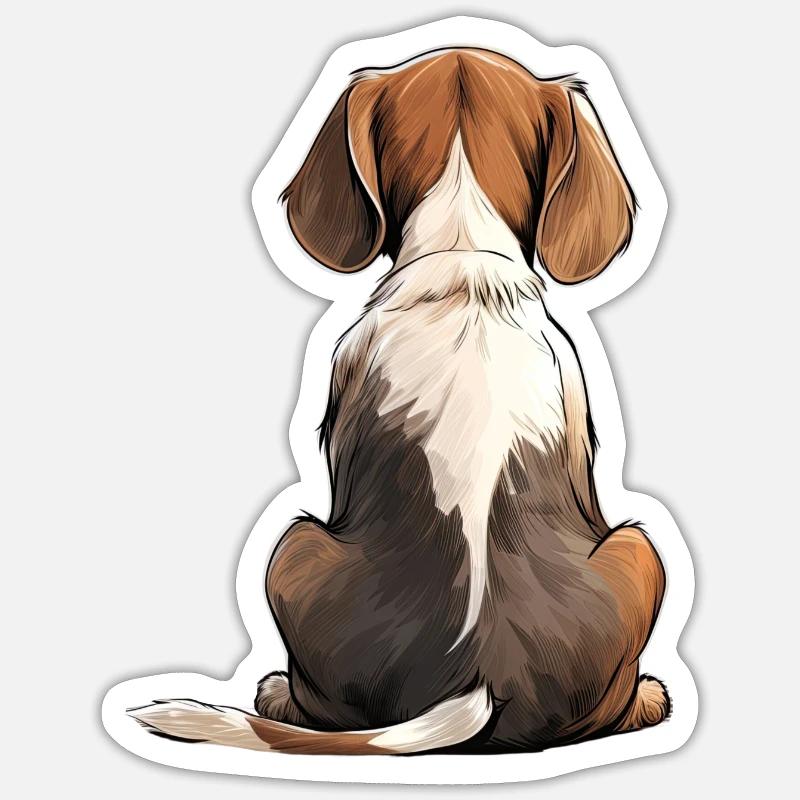Beagle - Sticker size S (10 x 10 cm) - white matte