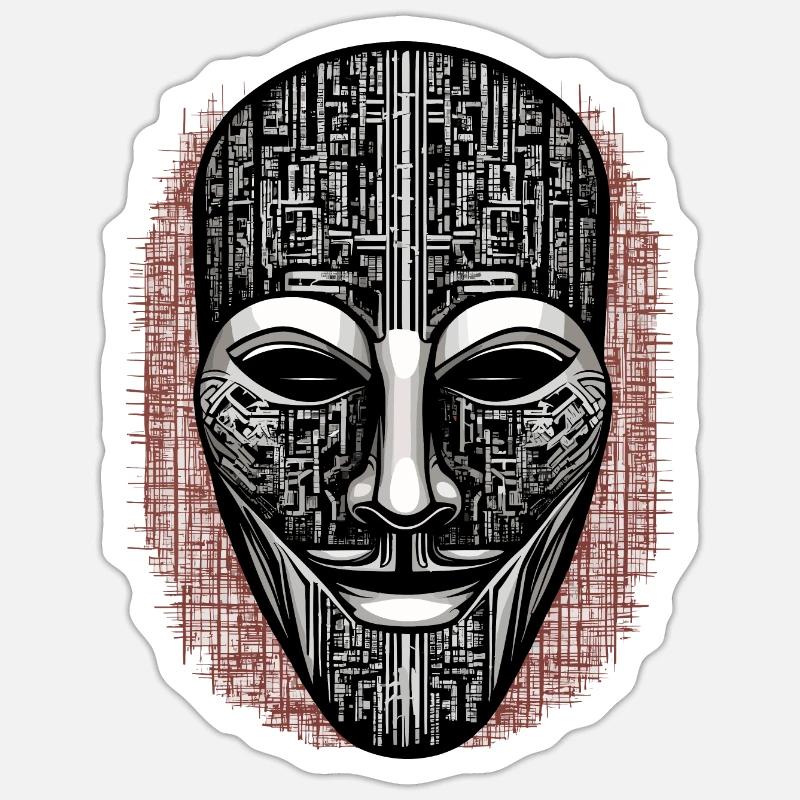 Anonymous Hacker Maske Sticker Größe S (10 x 10 cm)