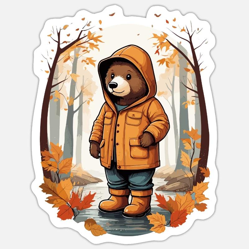 Cute Bear - Sticker size S (10 x 10 cm) - white matte