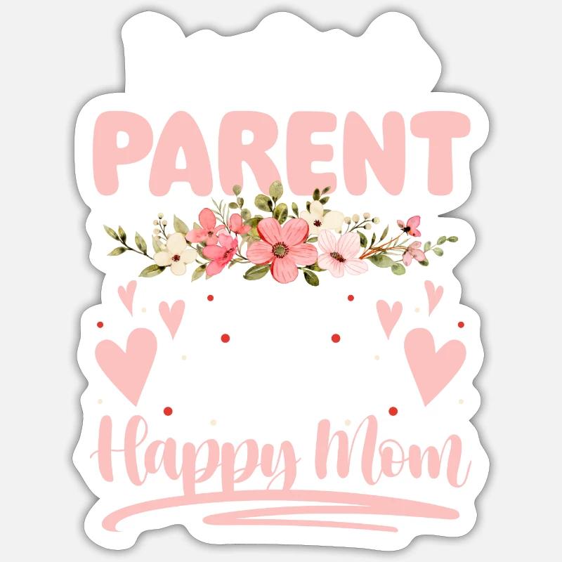 Elternteil Single Sticker Größe S (10 x 10 cm)