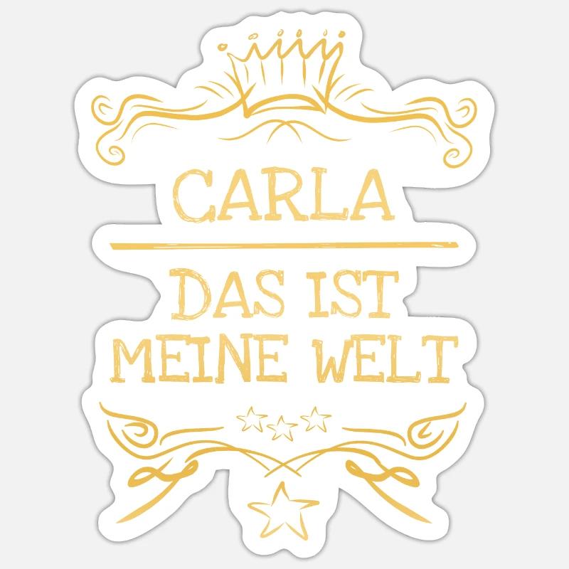 Mädchenname Carla - Sticker Größe S (10 x 10 cm) - Mattweiß