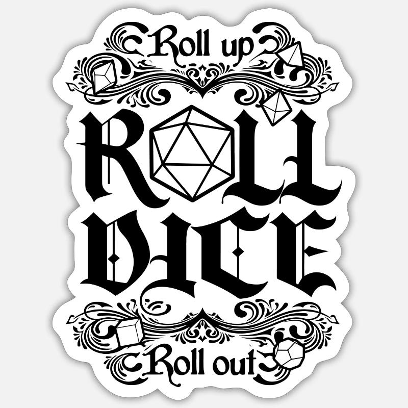 Roll Dice RPG GAME Sticker taille S (10 x 10 cm)