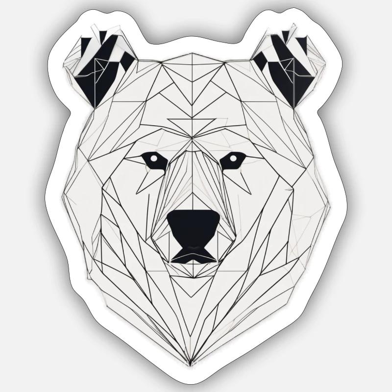 Bear Sketch - Sticker size S (10 x 10 cm) - white matte