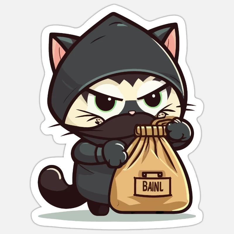 Raffiniert hinterhältig - Sticker Größe S (10 x 10 cm) - Mattweiß
