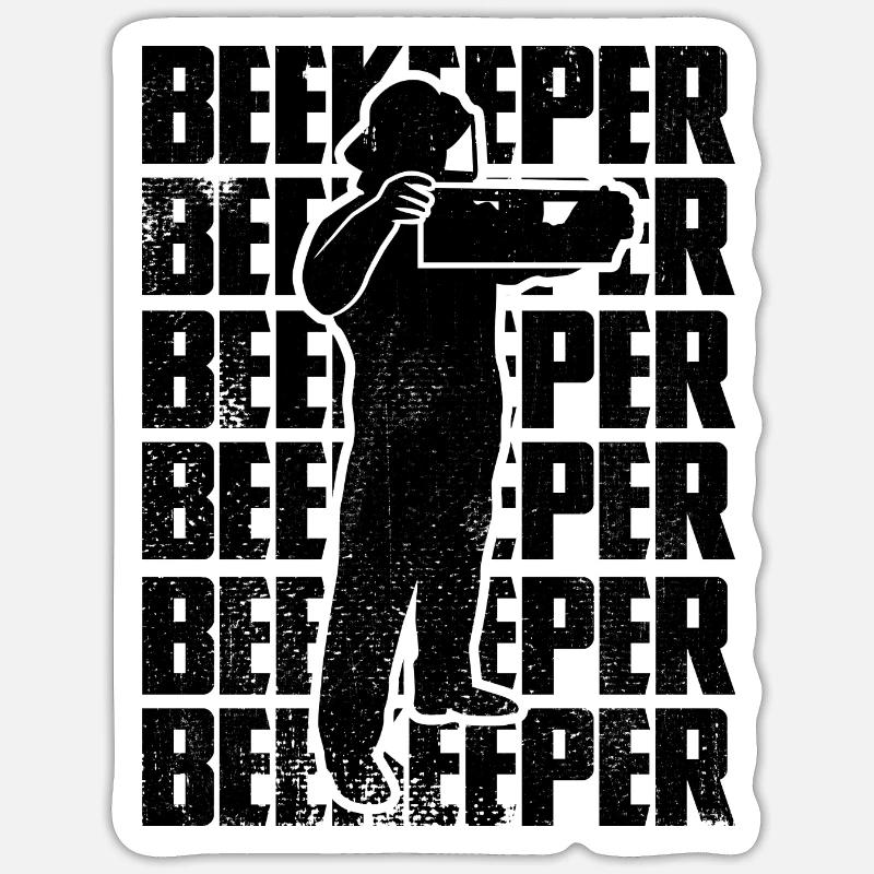 Imker - Sticker Größe S (10 x 10 cm) - Mattweiß