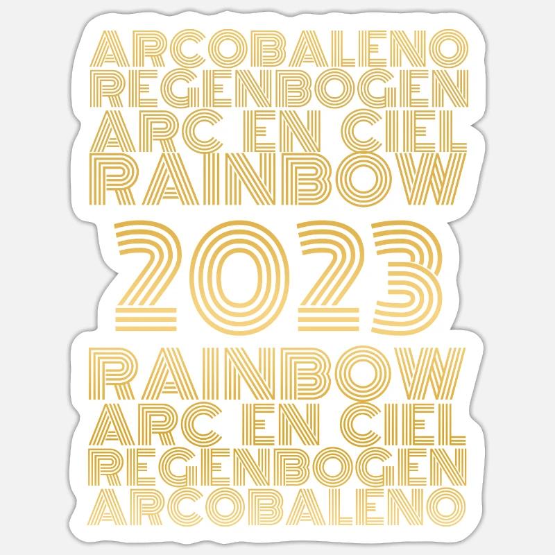 Rainbow 2023 - Sticker size S (10 x 10 cm) - white matte