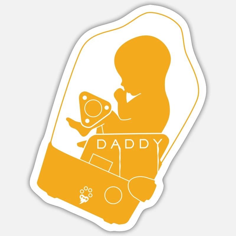 Lucky Daddy - Sticker size S (10 x 10 cm) - white matte