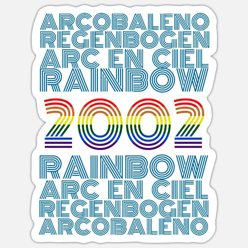 Rainbow 2002 - Sticker size S (10 x 10 cm) - white matte