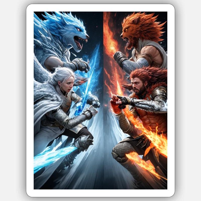 Elementernes kamp Sticker