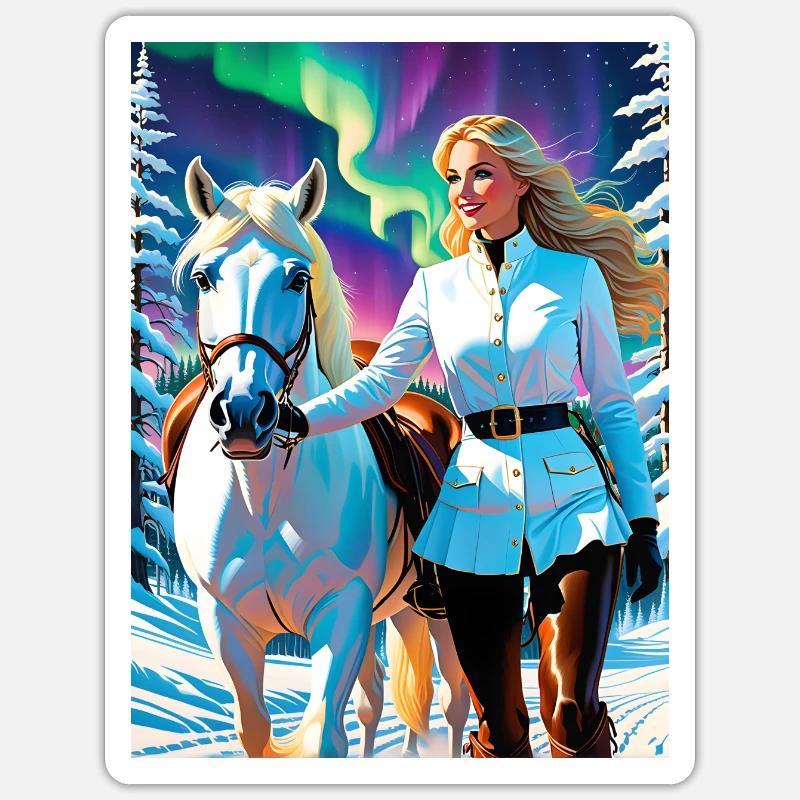 personalisiertes Design-Muttergeschenk - Sticker Größe S (10 x 10 cm) - Mattweiß