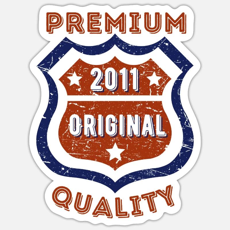 Qualité premium 2011 - Sticker taille S (10 x 10 cm) - blanc mat