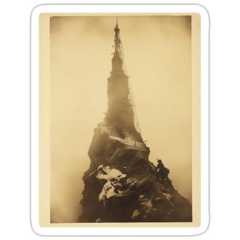 Die Spitze - Sticker Größe S (10 x 10 cm) - Mattweiß - Vorne
