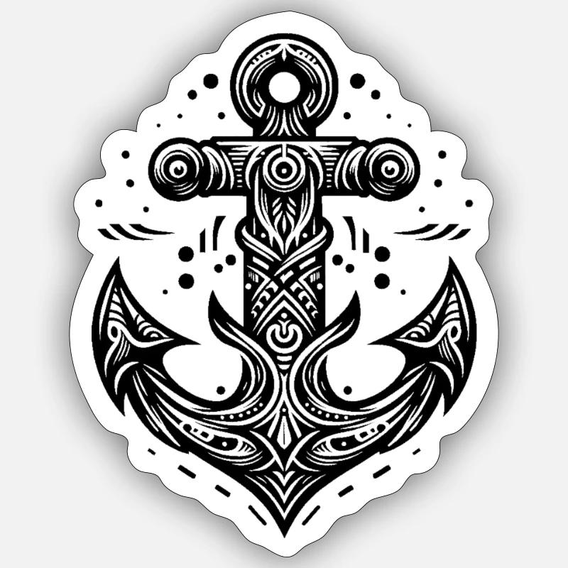 Anchor - Sticker size S (10 x 10 cm) - white matte