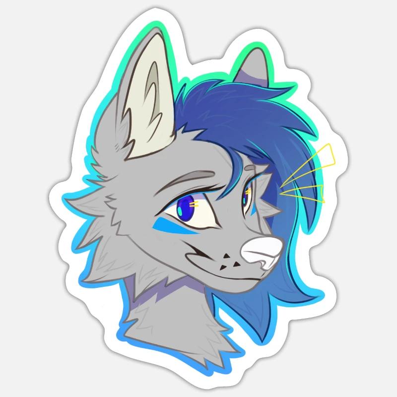Wind Chime, the She-Wolf (by Derpy Fox) Sticker size S (10 x 10 cm)