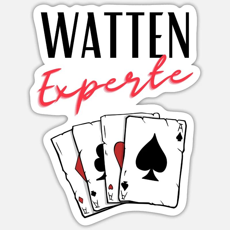 Watten Experte Sticker Größe S (10 x 10 cm)