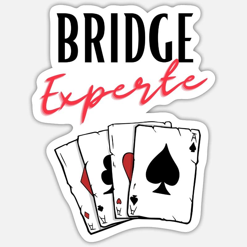 Bridge Expert - Sticker size S (10 x 10 cm) - white matte