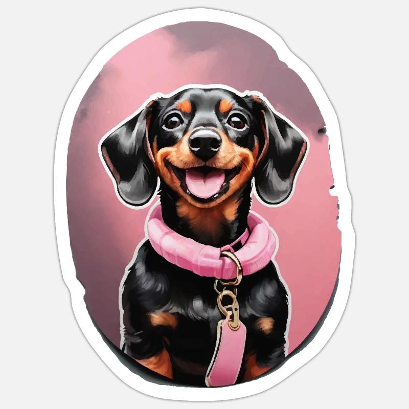 Dachshund - Sticker size S (10 x 10 cm) - white matte