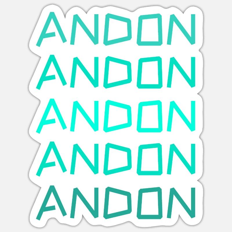 Andon - Sticker size S (10 x 10 cm) - white matte