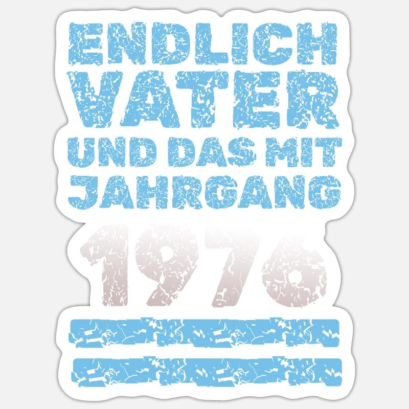 Finally 1976 - Sticker size S (10 x 10 cm) - white matte