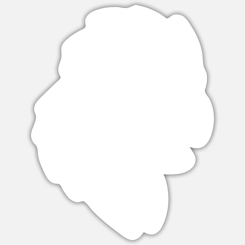Hahn Tier - Sticker Größe S (10 x 10 cm) - Mattweiß