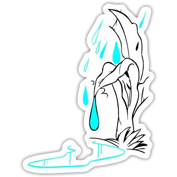 Drop illustration - Sticker size S (10 x 10 cm) - white matte - Front