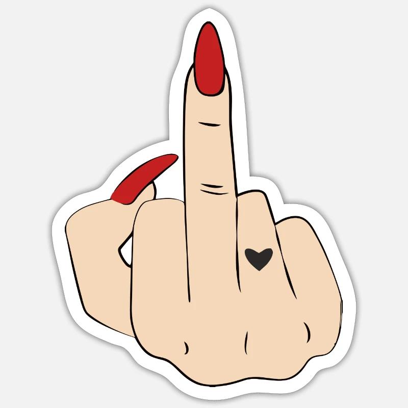F*** off - Sticker Größe S (10 x 10 cm) - Mattweiß