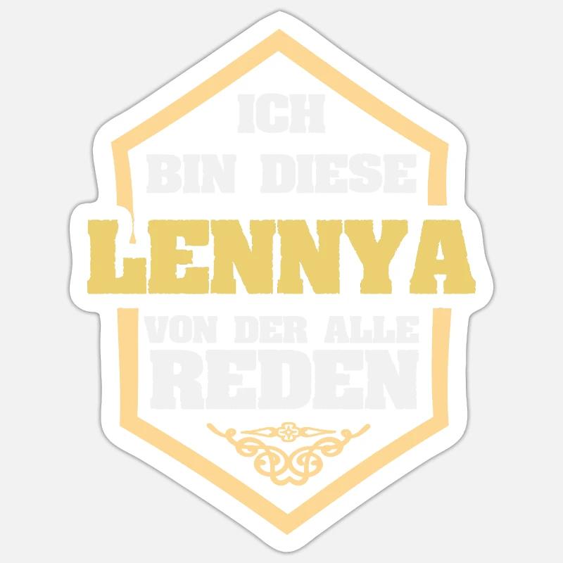 Lennya - Sticker taille S (10 x 10 cm) - blanc mat