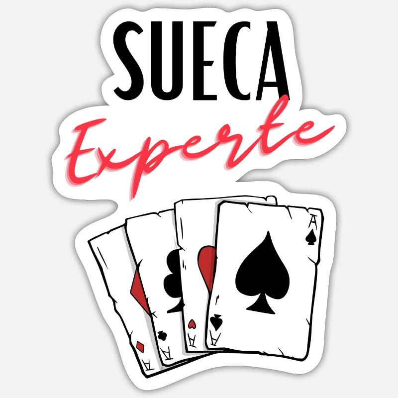 Sueca Experte Sticker Größe S (10 x 10 cm)
