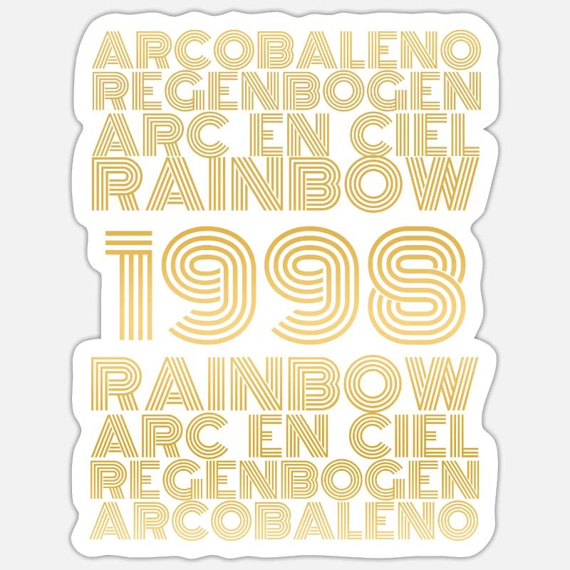 Rainbow 1998 - Sticker Größe S (10 x 10 cm) - Mattweiß