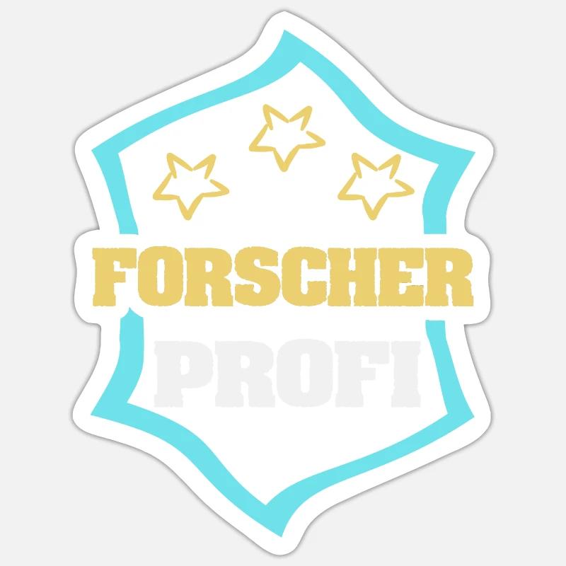 Métier Chercheur - Sticker taille S (10 x 10 cm) - blanc mat
