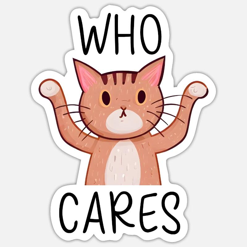 Typical Cat Behavior Collection Sayings Sticker size S (10 x 10 cm)