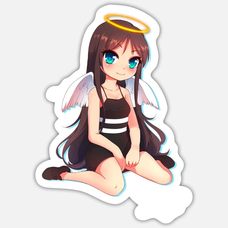 Angel - Sticker Größe S (10 x 10 cm) - Mattweiß