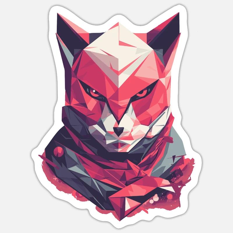 Iconic Fox 🦊 Sticker taille S (10 x 10 cm)