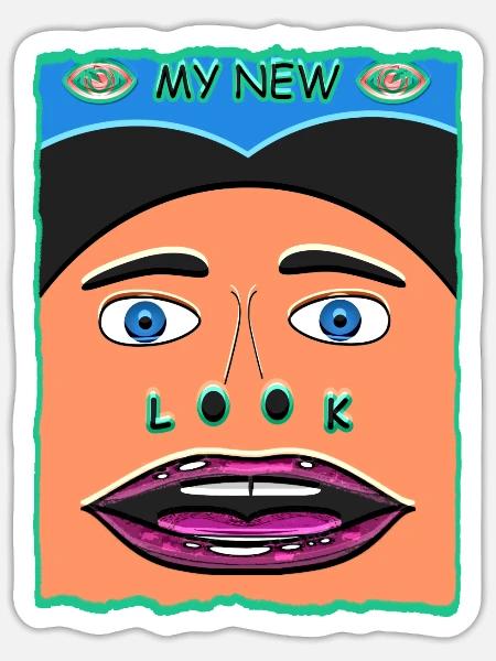 My New Look - Sticker Größe S (10 x 10 cm) - Mattweiß