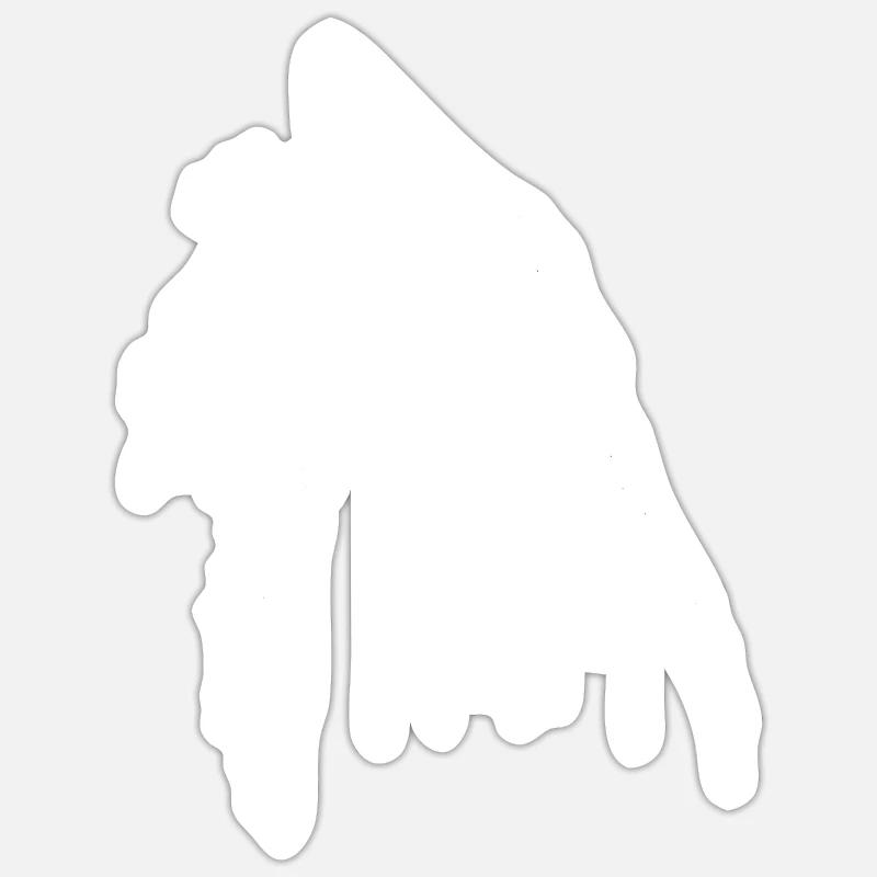Chat, Motif De Chat - Sticker taille S (10 x 10 cm) - blanc mat