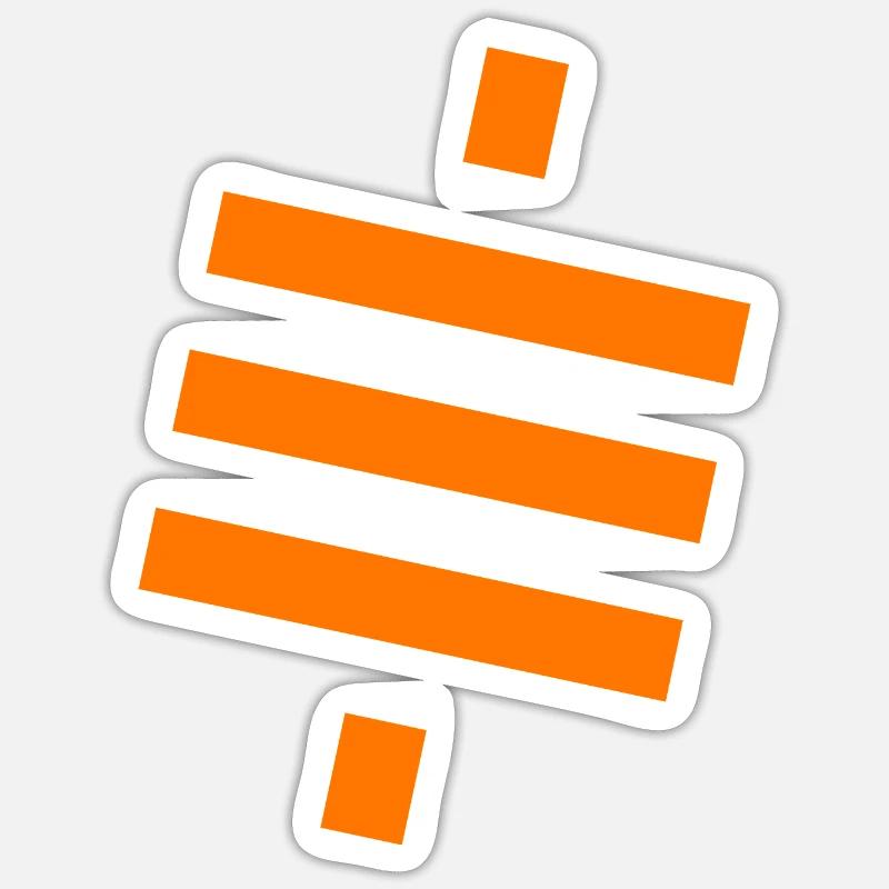 Bitcoin Satoshi BTC Stack Sats Hodl Crypto Logo Sticker Größe S (10 x 10 cm)