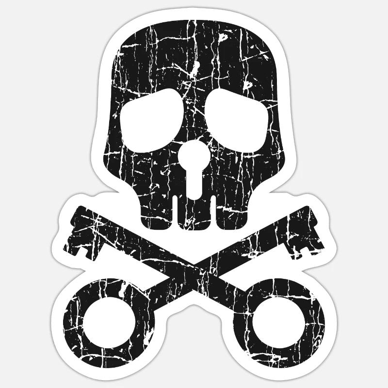 Key - Sticker size S (10 x 10 cm) - white matte