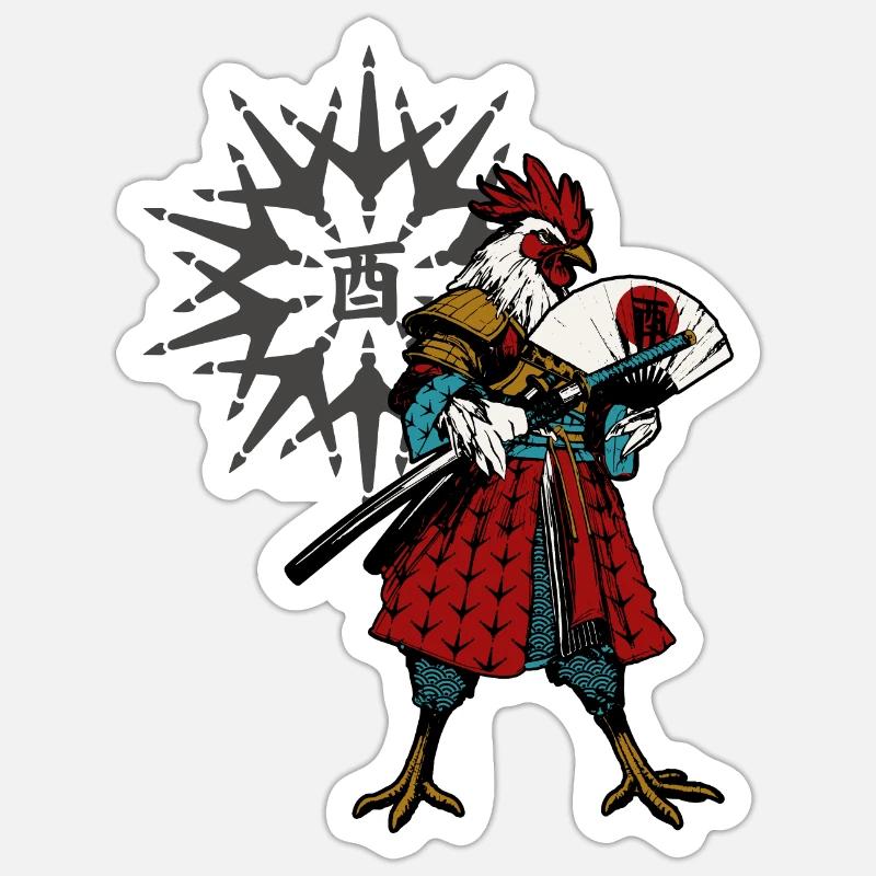 Samurooster Sticker size S (10 x 10 cm)
